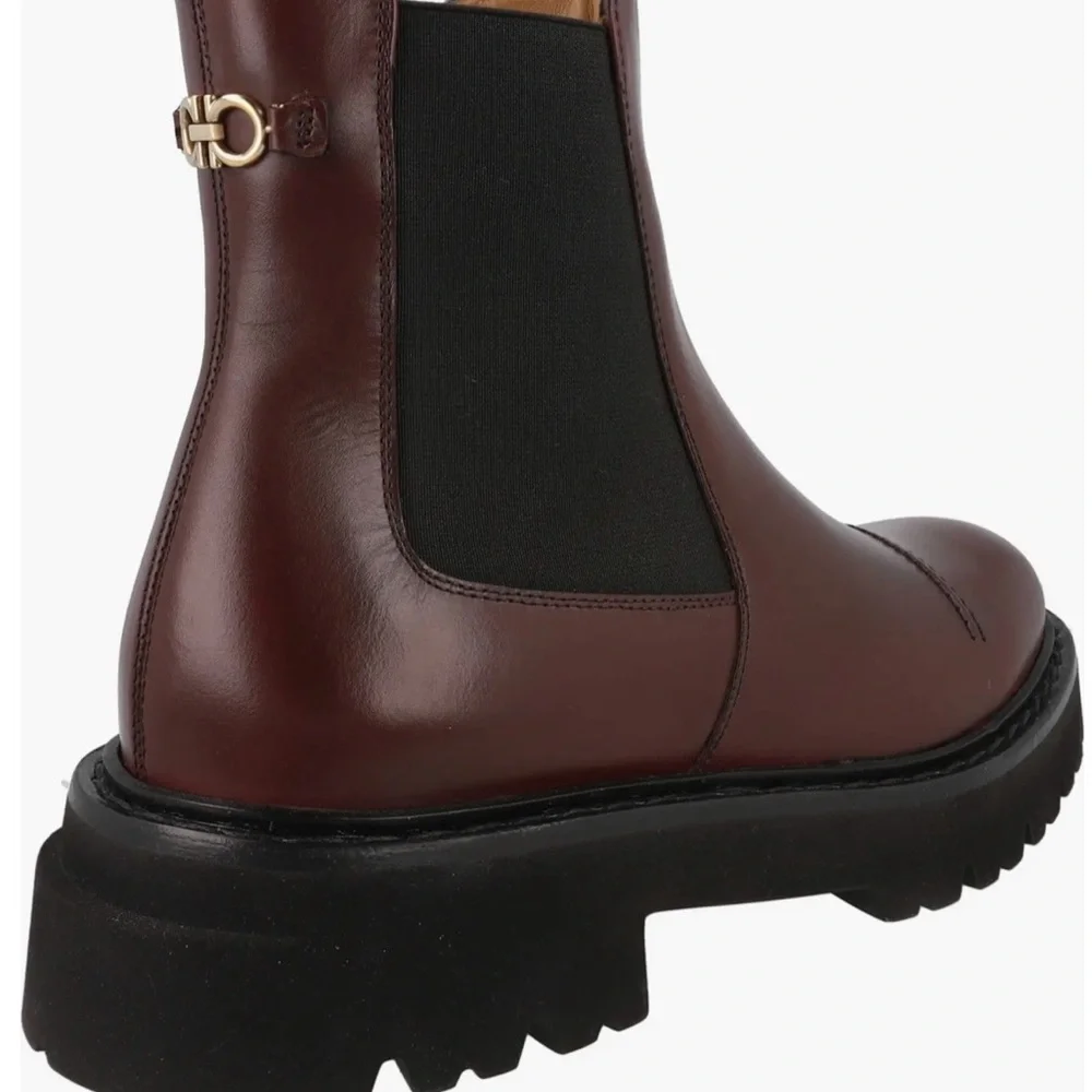 Salvatore Ferragamo George 2 Brown Leather Chelsea Boots US Men’s 9.5 (NWT)